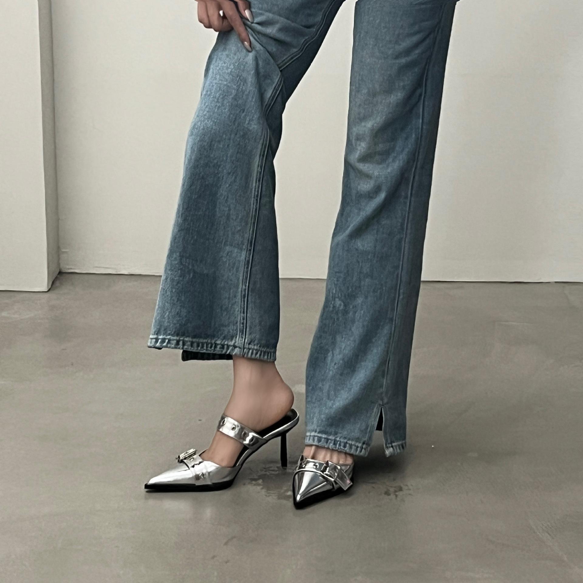 2025 Summer~ Pointed Belt Buckle Thin Heel Belt Buckle Single Shoes Women s Baotou Silver Backspace High Heel Sandals 35
2025 Summer~ Pointed Belt Buckle Thin Heel Belt Buckle Single Shoes Women s Baotou Silver Backspace High Heel Sandals 35