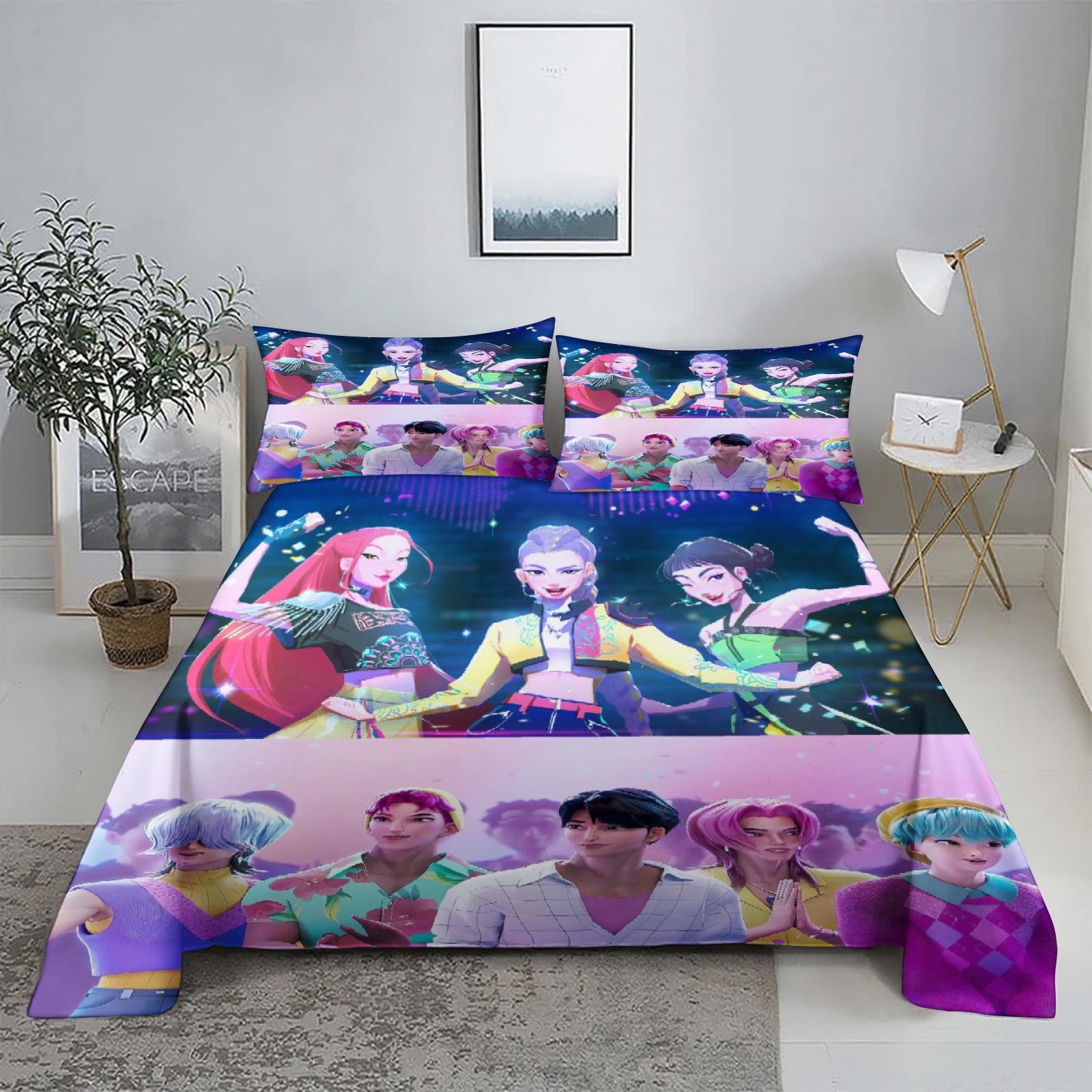 Mira D-Demon Hunters K-pop Bed Sheet Set 3D Printed Bed Flat Sheet With Pillowcase Bed Linen King Queen Size 110X230cm(2Pcs)
Mira D-Demon Hunters K-pop Bed Sheet Set 3D Printed Bed Flat Sheet With Pillowcase Bed Linen King Queen Size 110X230cm(2Pcs)
