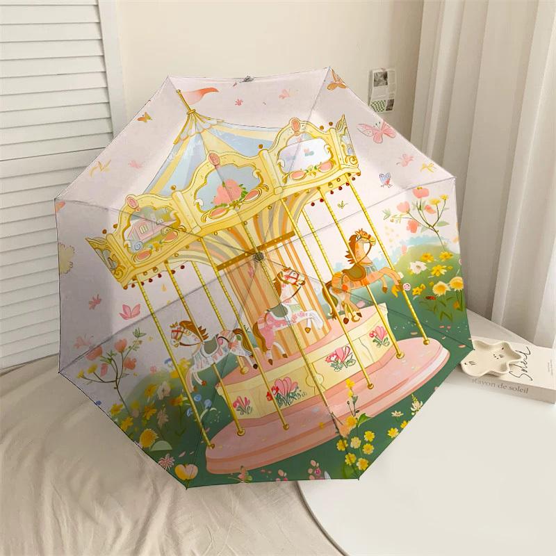1PC carousel flowers Umbrella-8-Rib Reinforced, Automatic Open, Lightweight & Durable, Cute Fashion Accessory for Outdoor-P25
1PC carousel flowers Umbrella-8-Rib Reinforced, Automatic Open, Lightweight & Durable, Cute Fashion Accessory for Outdoor-P25