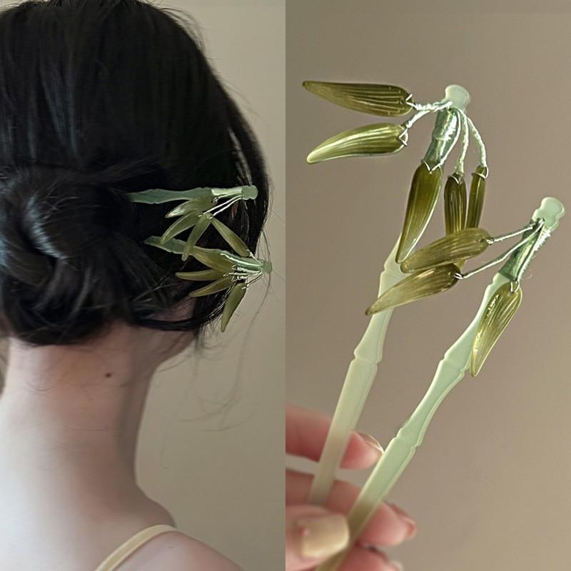 Simple acrylic bamboo hairpin, elegant temperament, national style, back head hairpin, retro Guochao hair accessories for women
Simple acrylic bamboo hairpin, elegant temperament, national style, back head hairpin, retro Guochao hair accessories for women