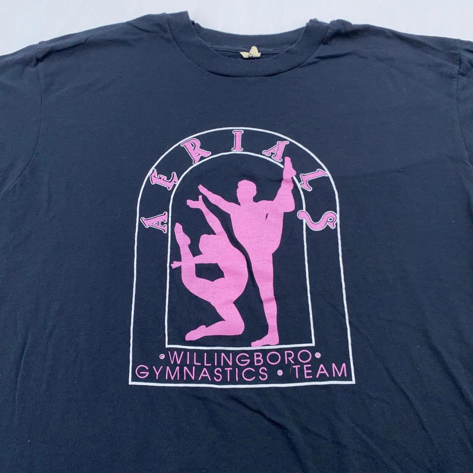 vintage 90s AERIALS WILLINGBORO NJ GYMNASTICS TEAM T-Shirt LARGE sports dance 3XL
vintage 90s AERIALS WILLINGBORO NJ GYMNASTICS TEAM T-Shirt LARGE sports dance 3XL