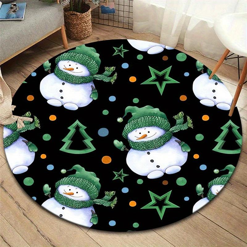 1pc Soft, Absorbent & Non-Slip Snowman with Green Scarf Round Rug, Perfect for Entryway, Living Room, Bedroom Decor, Machine Washable Flanne 80cm by 80cm
1pc Soft, Absorbent & Non-Slip Snowman with Green Scarf Round Rug, Perfect for Entryway, Living Room, Bedroom Decor, Machine Washable Flanne 80cm by 80cm