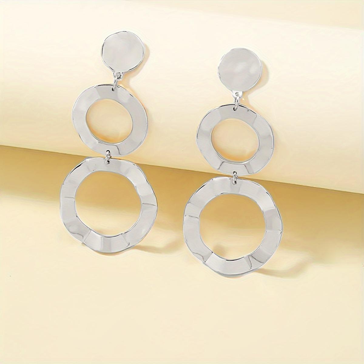 Fashion Round Patchwork Tassels Earrings For Women срібний
Fashion Round Patchwork Tassels Earrings For Women срібний