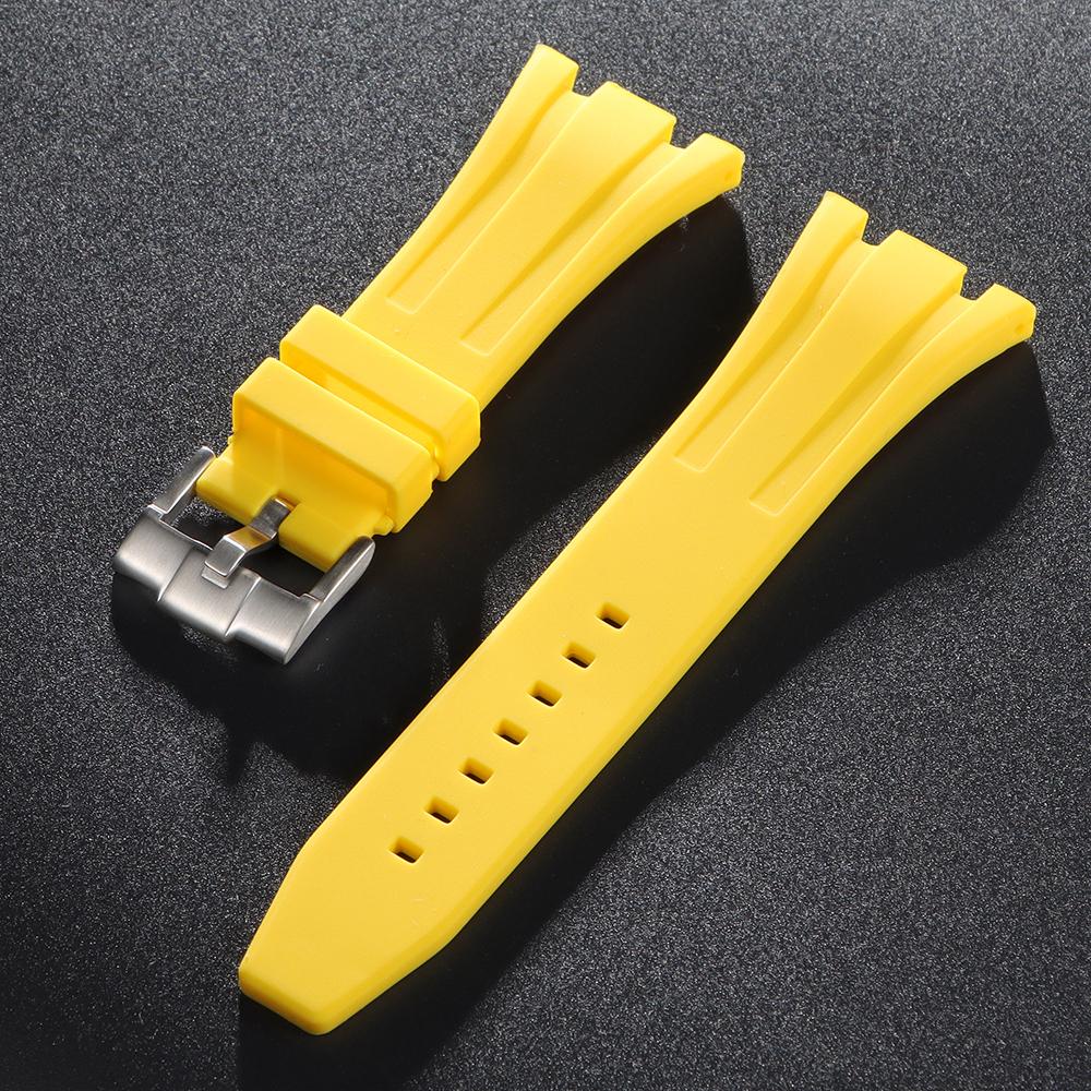 27/28/30mm Silicone Rubber Watchband for AP Royal Oak Offshore 15400 26470 15703 Watch Strap Men Soft Diving Sport Bracelet Band 27mm&Silver Buckle жовтий
27/28/30mm Silicone Rubber Watchband for AP Royal Oak Offshore 15400 26470 15703 Watch Strap Men Soft Diving Sport Bracelet Band 27mm&Silver Buckle жовтий
