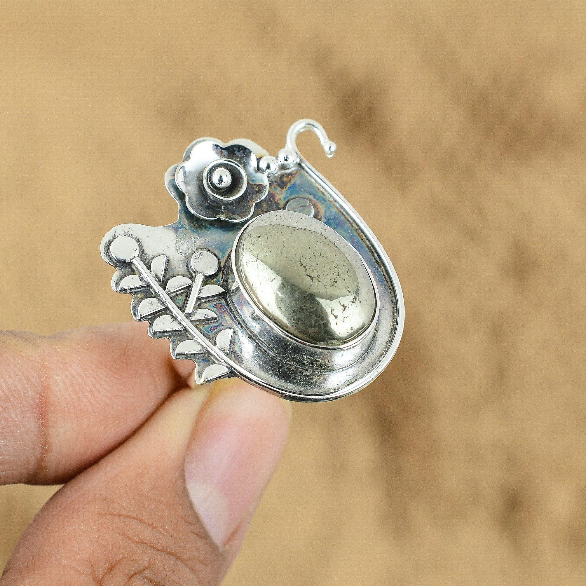 Mothers day Sale Sterling Silver Oval Pyrite Stone Flower Promise Ring Jewelry Yes
Mothers day Sale Sterling Silver Oval Pyrite Stone Flower Promise Ring Jewelry Yes