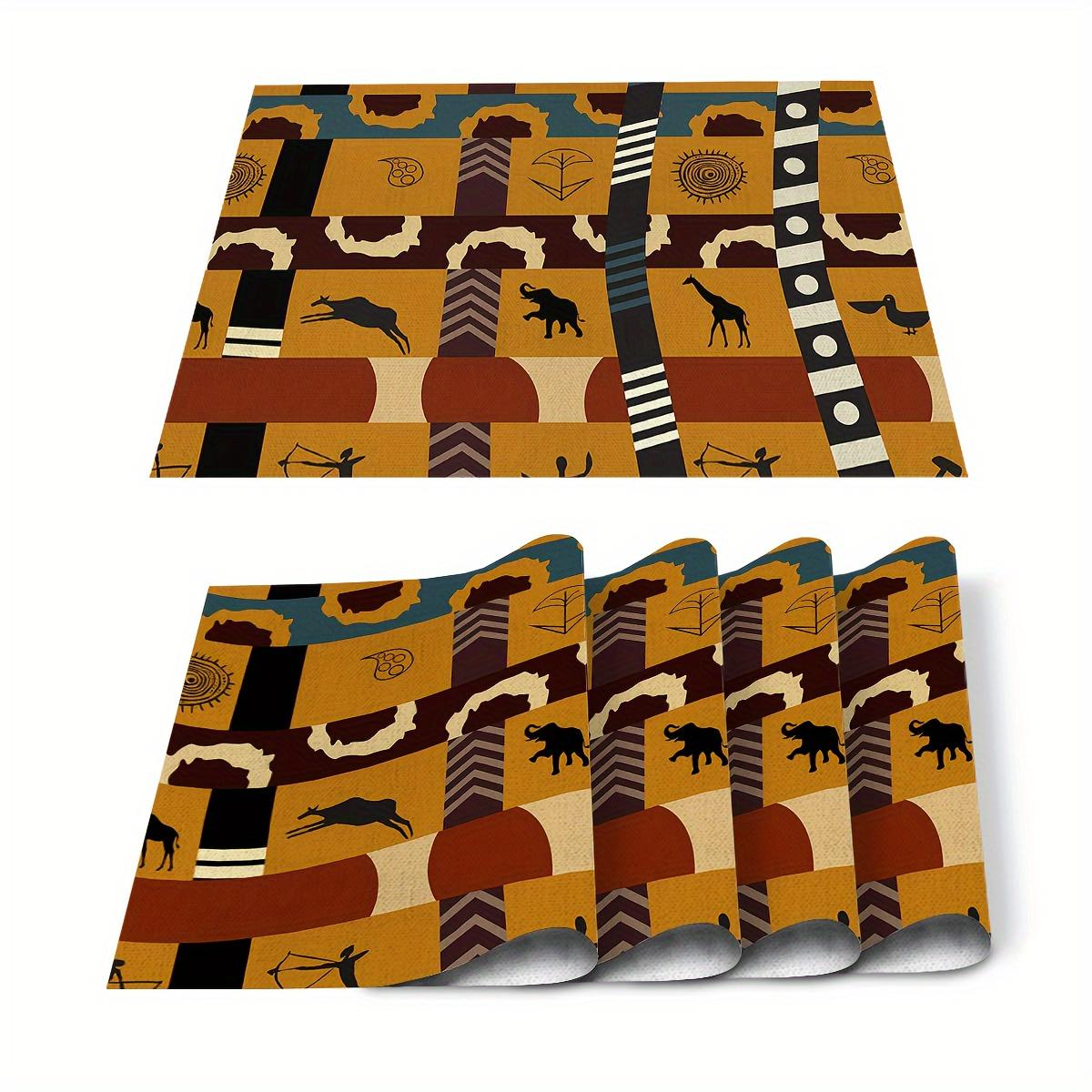 4Pcs South African Style Placemat 30*45CM Linen Tableware Pads Tribal Print Washable Cotton Linen Mat for Party Dining Decor 4Pcs-30X45cm(12X18in
4Pcs South African Style Placemat 30*45CM Linen Tableware Pads Tribal Print Washable Cotton Linen Mat for Party Dining Decor 4Pcs-30X45cm(12X18in