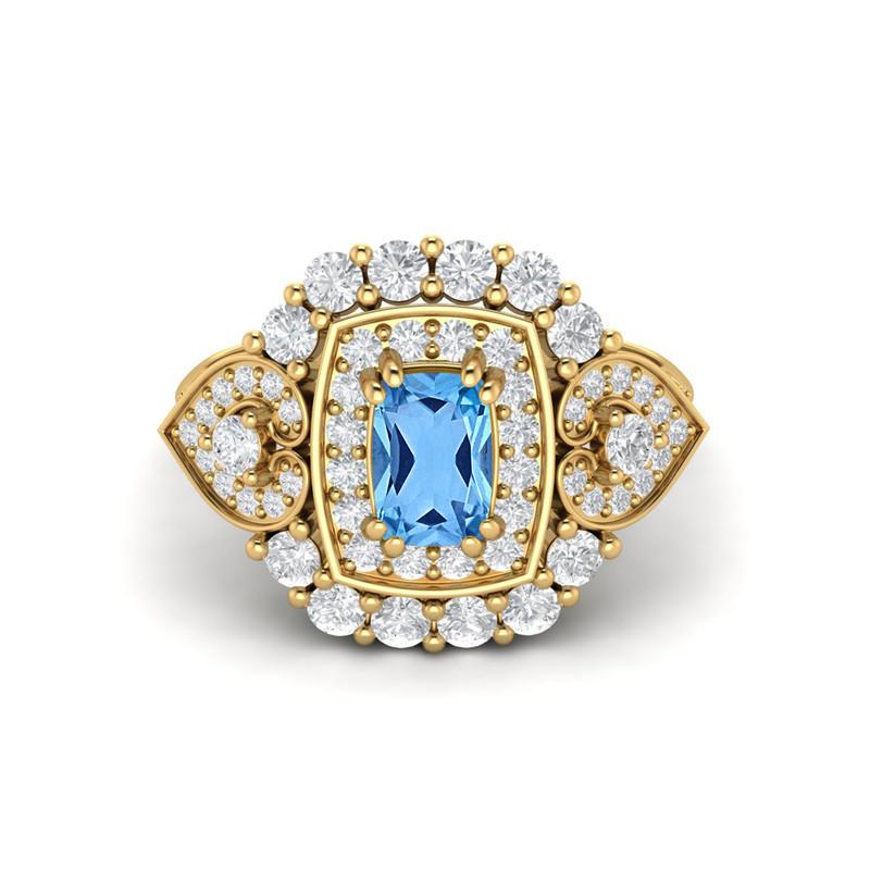 6X4MM Cushion Swiss Blue Topaz Gemstone 925 Sterling Silver Gold Plated Solitaire Halo Women Engagement Ring 8 жовтий
6X4MM Cushion Swiss Blue Topaz Gemstone 925 Sterling Silver Gold Plated Solitaire Halo Women Engagement Ring 8 жовтий