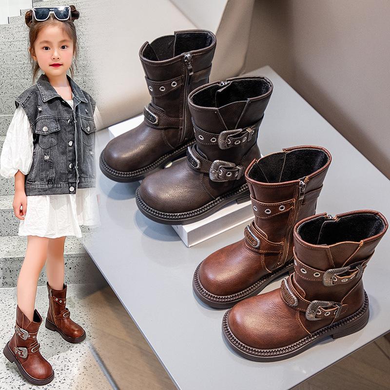 Children S Leather Boots Autumn And Winter Girl Foreign Fashion Martin Boots British Style Girl Side Zipper Fashion Boots 26-30
Children S Leather Boots Autumn And Winter Girl Foreign Fashion Martin Boots British Style Girl Side Zipper Fashion Boots 26-30