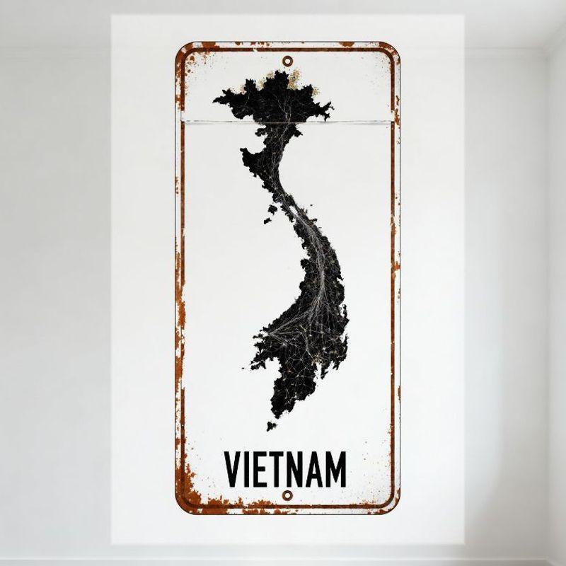 Vintage Vietnam Map Metal Tin Sign Rustic Root System Wall Plaque with Holes for Home Bar Cafe Man Cave Decor, Artistic Country 20x30cm(7.8x11.8inch)
Vintage Vietnam Map Metal Tin Sign Rustic Root System Wall Plaque with Holes for Home Bar Cafe Man Cave Decor, Artistic Country 20x30cm(7.8x11.8inch)