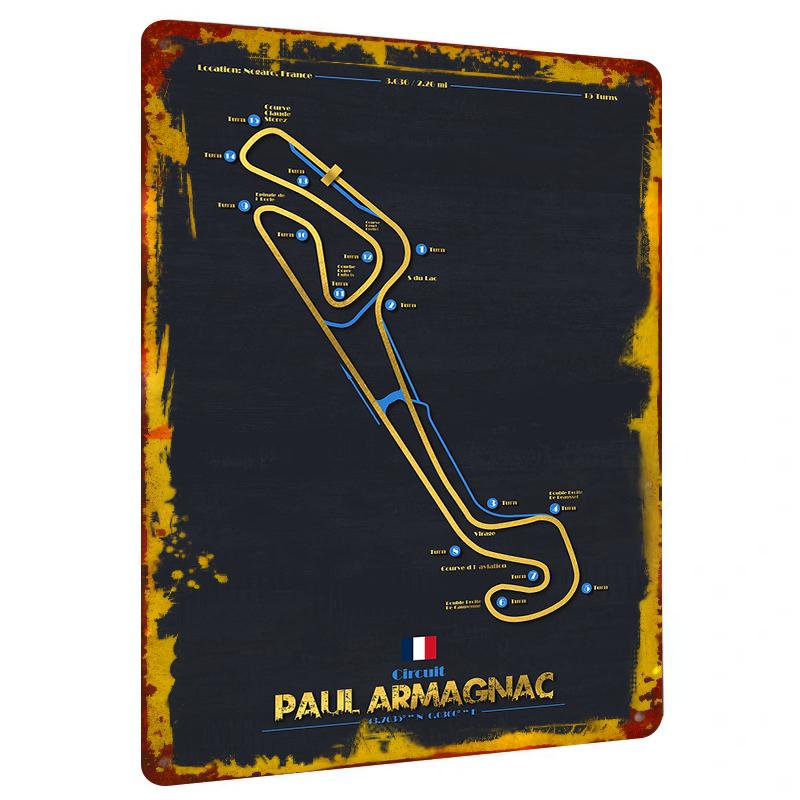 Circuit Paul Armagnac France Race Track Metal Wall Art Decor Vintage Style Racing Circuit Map Poster 20x30cm(7.8x11.8inch)
Circuit Paul Armagnac France Race Track Metal Wall Art Decor Vintage Style Racing Circuit Map Poster 20x30cm(7.8x11.8inch)
