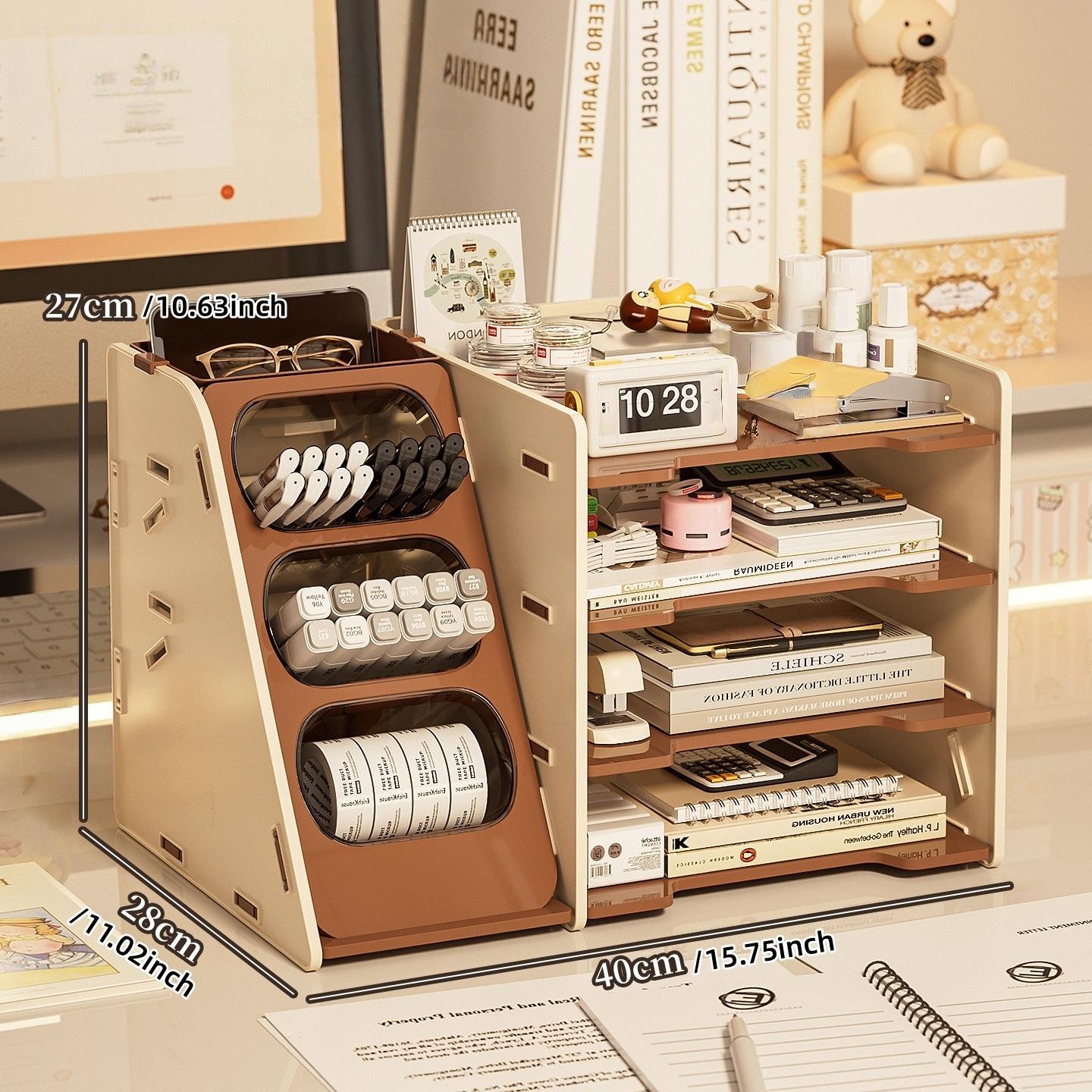 Desktop storage box, office desk file and stationery storage rack, cosmetics and skincare products storage cabinet кремовый
Desktop storage box, office desk file and stationery storage rack, cosmetics and skincare products storage cabinet кремовый