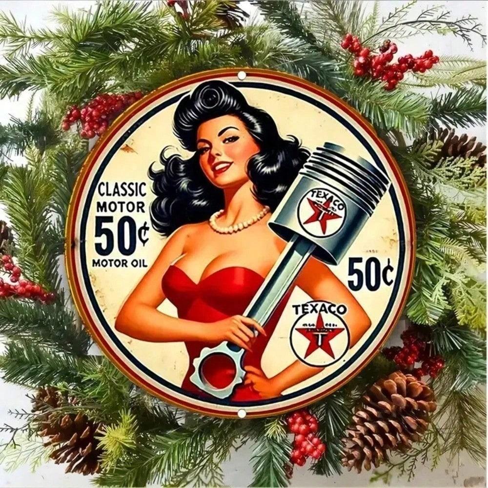 Vintage Texaco Metal Garage Sign Weatherproof Retro Gasoline Decor Aluminum Man Cave Wall Art Outdoor різнокольоровий
Vintage Texaco Metal Garage Sign Weatherproof Retro Gasoline Decor Aluminum Man Cave Wall Art Outdoor різнокольоровий