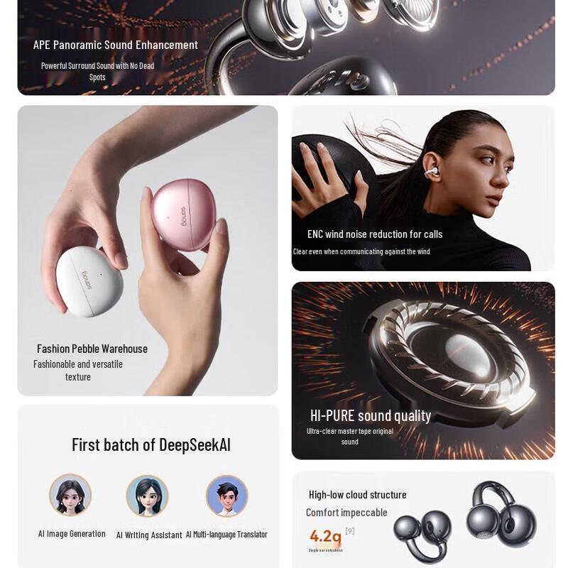 Cena S7SAI Ear-Clip Open-Ear Bluetooth Headphones
Cena S7SAI Ear-Clip Open-Ear Bluetooth Headphones