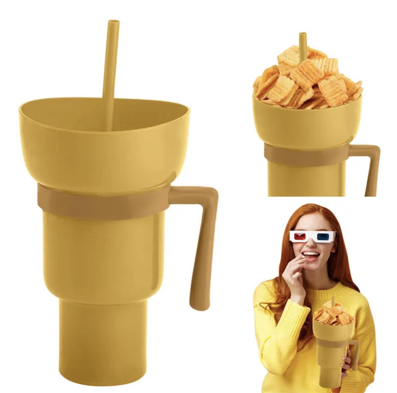 New 2 IN 1 Creative Popcorn Snack Cup Integrated Beverage Cup With Handle Portable Beverage Cup Novel Design And Many Functions 901-1000ml жовтий
New 2 IN 1 Creative Popcorn Snack Cup Integrated Beverage Cup With Handle Portable Beverage Cup Novel Design And Many Functions 901-1000ml жовтий