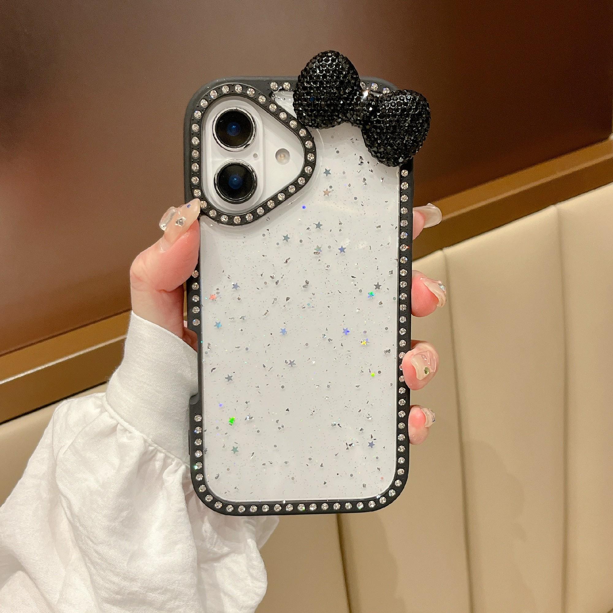 For iPhone 16 Case Star Epoxy Design TPU+PC Phone Cover with Rhinestones/Bow Tie Decor Blue
For iPhone 16 Case Star Epoxy Design TPU+PC Phone Cover with Rhinestones/Bow Tie Decor Blue