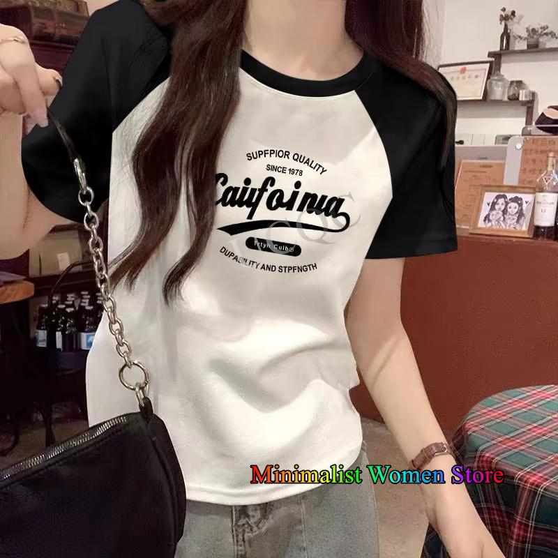Summer Korean letter printed women s T-shirt creative design fashionable loose top XXS
Summer Korean letter printed women s T-shirt creative design fashionable loose top XXS