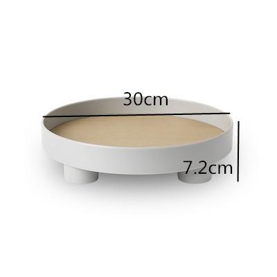 Nordic Round Plastic Tray Wooden Plastic Organize Disk Snacks Sundries High Foot Plate Home Use Desktop Decoration Tea Tray сірий колір
Nordic Round Plastic Tray Wooden Plastic Organize Disk Snacks Sundries High Foot Plate Home Use Desktop Decoration Tea Tray сірий колір