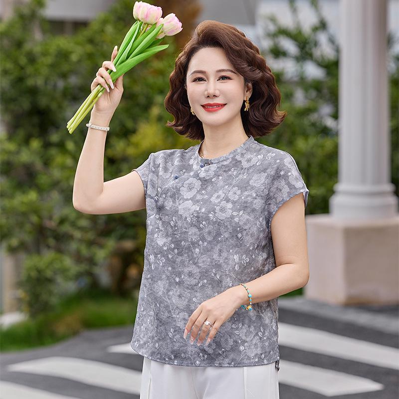 Summer 2026 Elegant Slimming Short-Sleeve T-shirt for Middle-Aged & Elderly Women XXL сірий колір
Summer 2026 Elegant Slimming Short-Sleeve T-shirt for Middle-Aged & Elderly Women XXL сірий колір