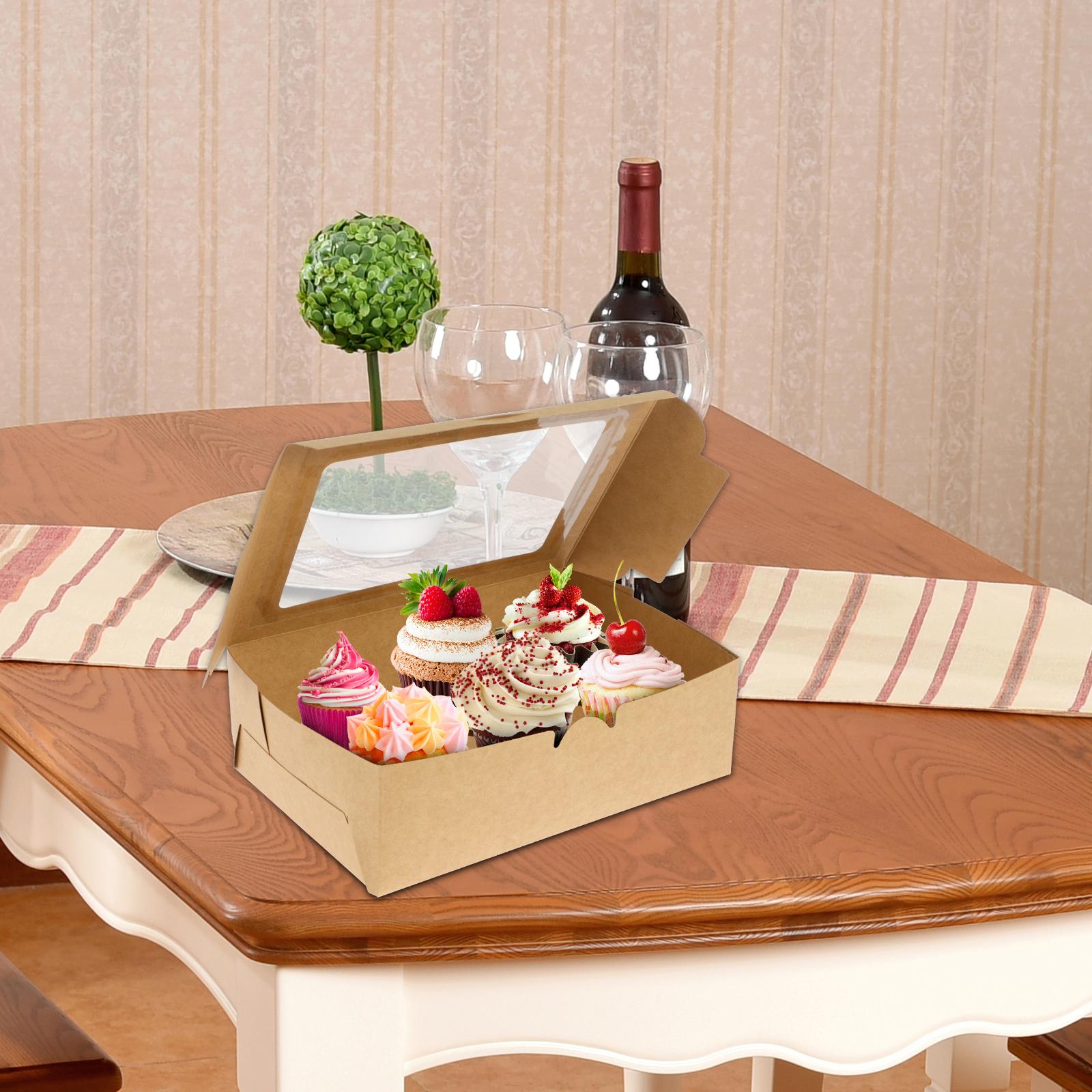 15Pcs Paper Cupcake Boxes Paper Cupcake Container with Clear Window 6 Cavity Muffin Cupcake Box White/Brown Paper Bakery Cake other
15Pcs Paper Cupcake Boxes Paper Cupcake Container with Clear Window 6 Cavity Muffin Cupcake Box White/Brown Paper Bakery Cake other