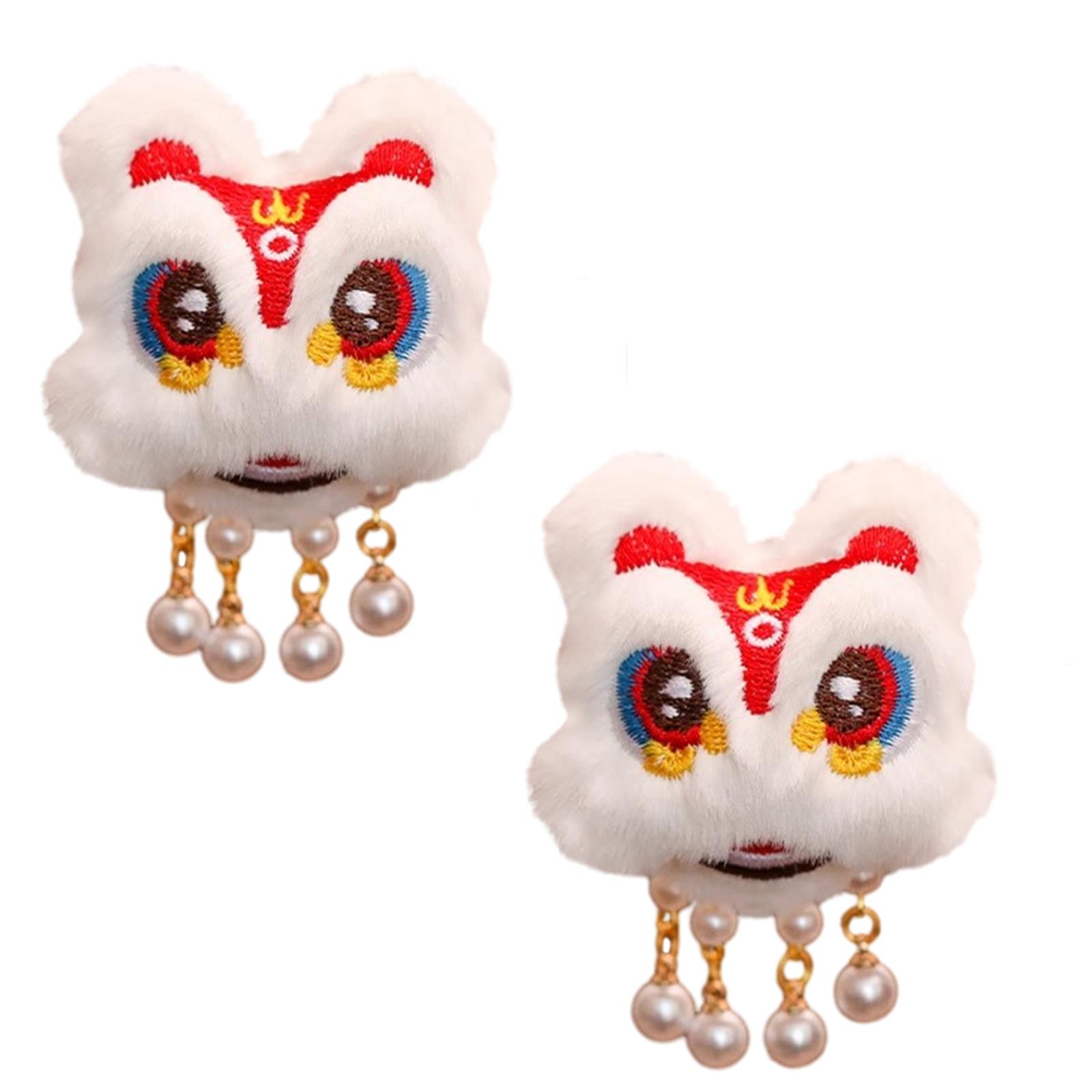 1 Pair Chinese Style Plush Dancing Lion Doll Hair Clips Tassels Cartoon Hairpins Alligator Clips Hanfu Hair Accessories B
1 Pair Chinese Style Plush Dancing Lion Doll Hair Clips Tassels Cartoon Hairpins Alligator Clips Hanfu Hair Accessories B
