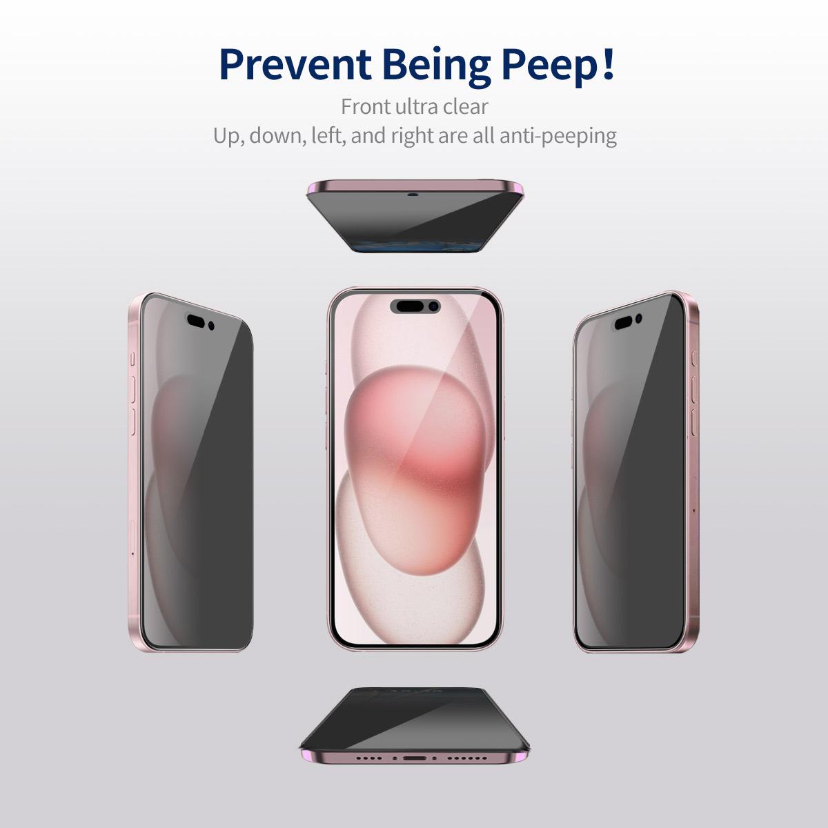 ENKAY HAT PRINCE 2Pcs For iPhone 15 Anti-Spy Film 9H Scratch-proof Screen Protector As Shown A
ENKAY HAT PRINCE 2Pcs For iPhone 15 Anti-Spy Film 9H Scratch-proof Screen Protector As Shown A
