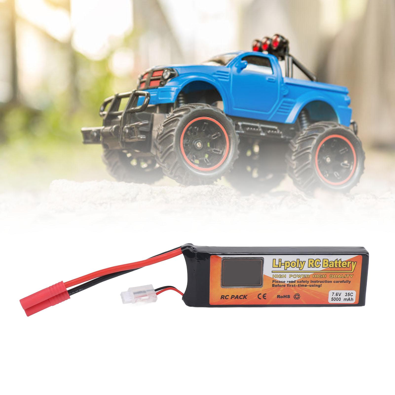 7.6V 5000mAh RC LiPo Battery Portable RC Car Lithium Battery with Banana 4.0 Plug for 1/8 1/10 1/12 1/16 RC Boats Trucks
7.6V 5000mAh RC LiPo Battery Portable RC Car Lithium Battery with Banana 4.0 Plug for 1/8 1/10 1/12 1/16 RC Boats Trucks