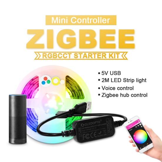 GLEDOPTO ZigBee Mini RGB + CCT Контроллер DC 5V Smart APP Набор полосок света с голосовым управлением
GLEDOPTO ZigBee Mini RGB + CCT Контроллер DC 5V Smart APP Набор полосок света с голосовым управлением
