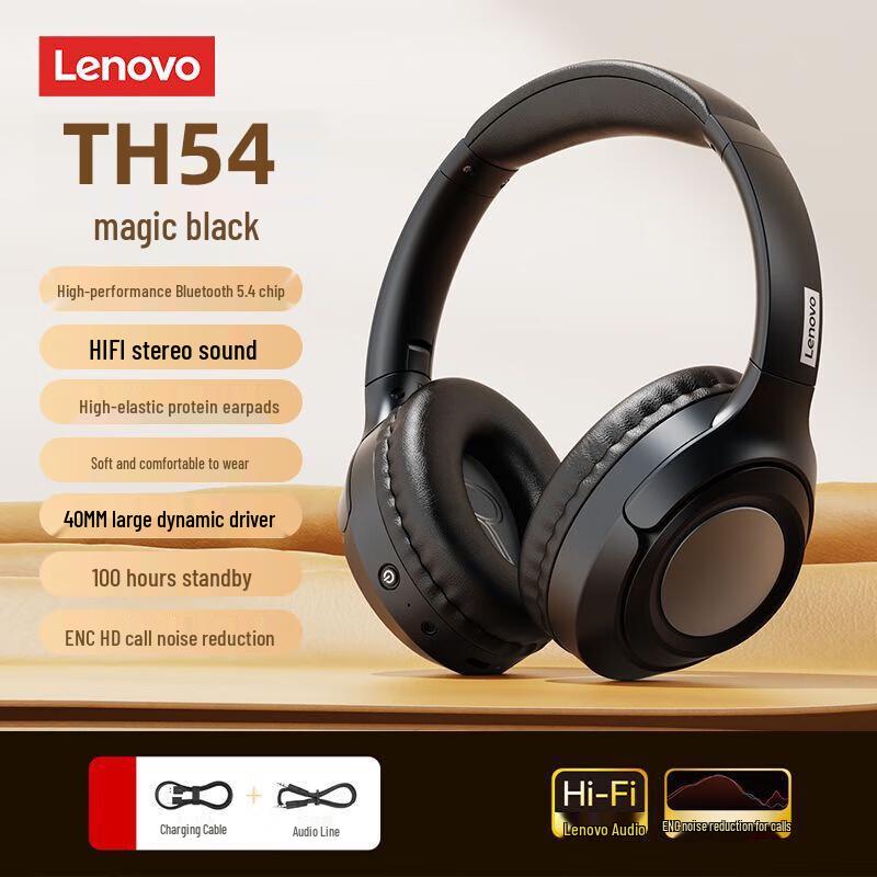 Lenovo TH54 True Wireless Over-Ear Bluetooth Headphones
Lenovo TH54 True Wireless Over-Ear Bluetooth Headphones