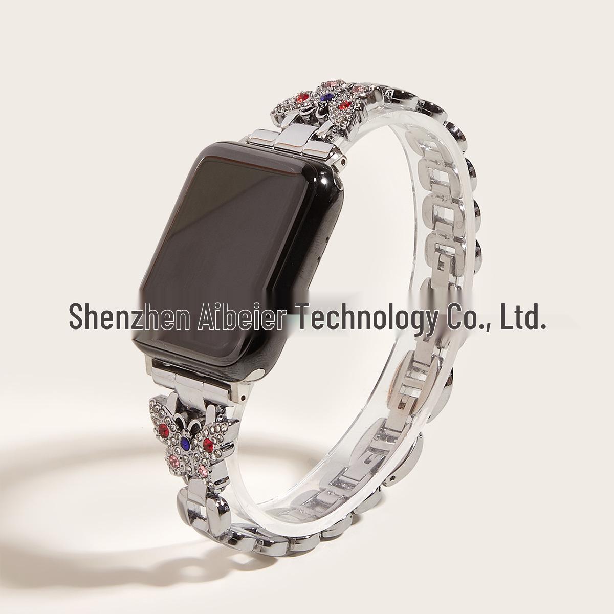 Rhinestone Butterfly Metal Strap for Apple Watch, Samsung, Huawei - Fashionable and Compatible with iWatch 22mm серебряный
Rhinestone Butterfly Metal Strap for Apple Watch, Samsung, Huawei - Fashionable and Compatible with iWatch 22mm серебряный