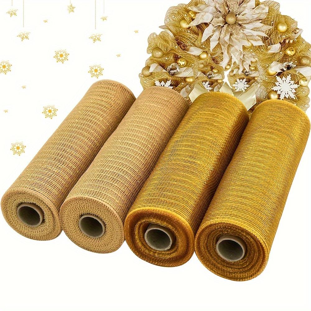 120ft Polypropylene 4 Pack Decorative Mesh Ribbon Rolls Needed for Wreaths, Tree Adornments & Door Decor, Perfect for Easter, Thanksgiving
120ft Polypropylene 4 Pack Decorative Mesh Ribbon Rolls Needed for Wreaths, Tree Adornments & Door Decor, Perfect for Easter, Thanksgiving