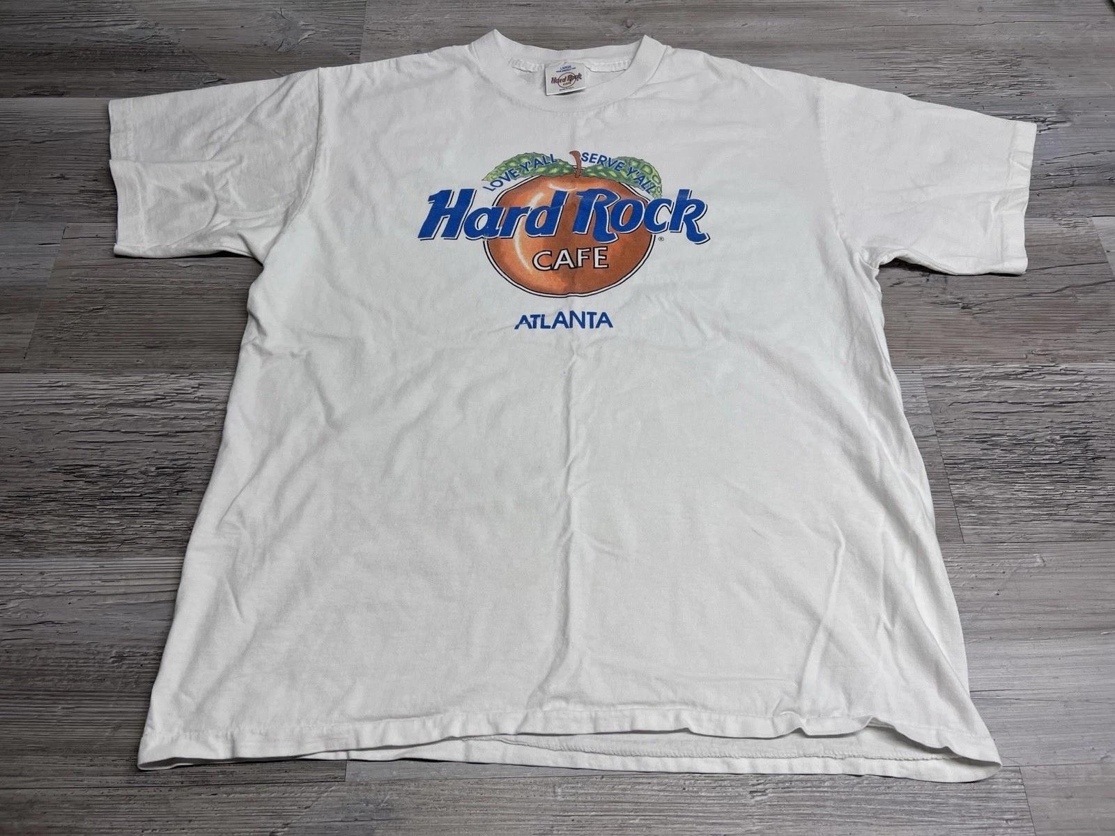Vintage Hard Rock Cafe Shirt Mens L Atlanta Georgia Peach Single Stitch Boxy USA S
Vintage Hard Rock Cafe Shirt Mens L Atlanta Georgia Peach Single Stitch Boxy USA S