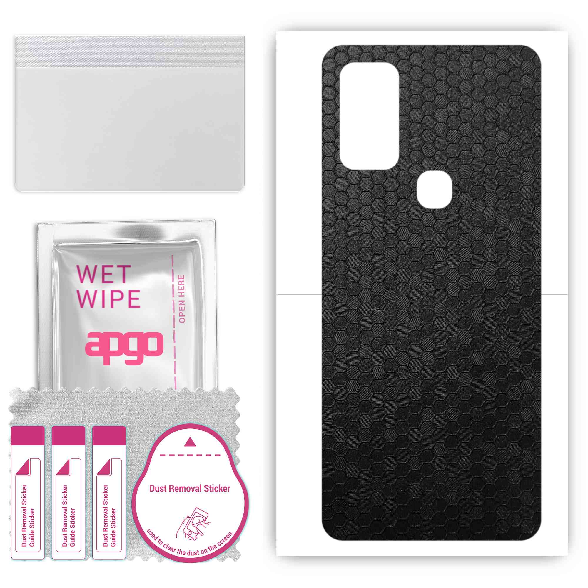 apgo Protective Skin Sticker for the back compatible with Samsung Galaxy F41, Wrap Film, Foil, Vinyl - Pattern Black Honeycomb
apgo Protective Skin Sticker for the back compatible with Samsung Galaxy F41, Wrap Film, Foil, Vinyl - Pattern Black Honeycomb