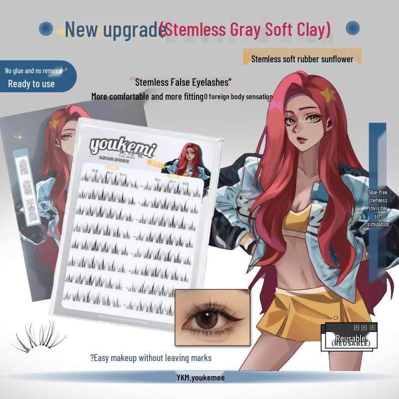 Youkemee No-Glue Stemless Soft-State Sunflower False Eyelashes for Beginners - Natural Mother s Edition, Single Cluster Simulated Eyelashes.
Youkemee No-Glue Stemless Soft-State Sunflower False Eyelashes for Beginners - Natural Mother s Edition, Single Cluster Simulated Eyelashes.