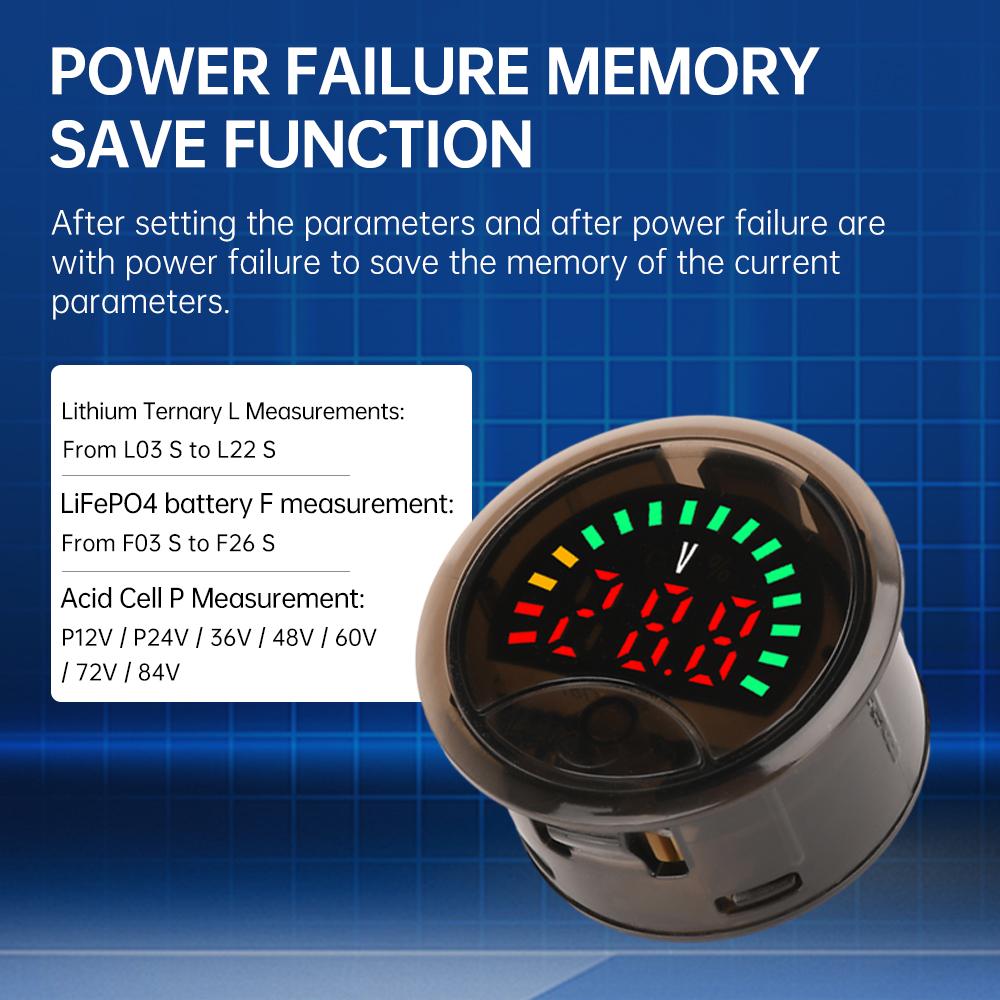3318 High-Precision Two-wire Circular Digital Display Voltage and Electricity Indicator with Power-off Memory Function DC 7-100V червоний
3318 High-Precision Two-wire Circular Digital Display Voltage and Electricity Indicator with Power-off Memory Function DC 7-100V червоний