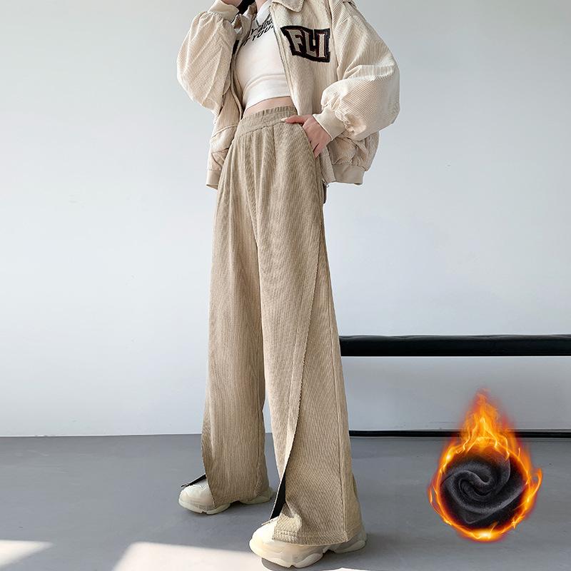 700g Cashmere Wide-leg Pants Women s Trousers New Loose High Waist Casual Pants American Straight Pants In Winter. M
700g Cashmere Wide-leg Pants Women s Trousers New Loose High Waist Casual Pants American Straight Pants In Winter. M