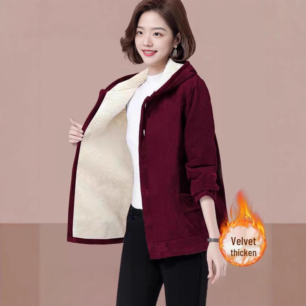 Women s Thickened Corduroy Coat with Fleece Lining - Casual, Loose, Slimming Fit for Autumn and Winter XL
Women s Thickened Corduroy Coat with Fleece Lining - Casual, Loose, Slimming Fit for Autumn and Winter XL