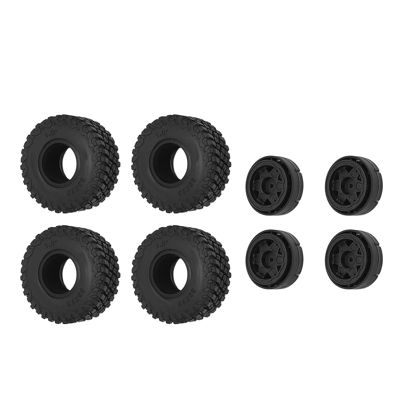 RC Car Wheel Rim and Tire Sturdy Lightweight RC Plastic Wheel Rims with Tires Set for Axial SCX24 1/24 1/18 RC Crawler
RC Car Wheel Rim and Tire Sturdy Lightweight RC Plastic Wheel Rims with Tires Set for Axial SCX24 1/24 1/18 RC Crawler