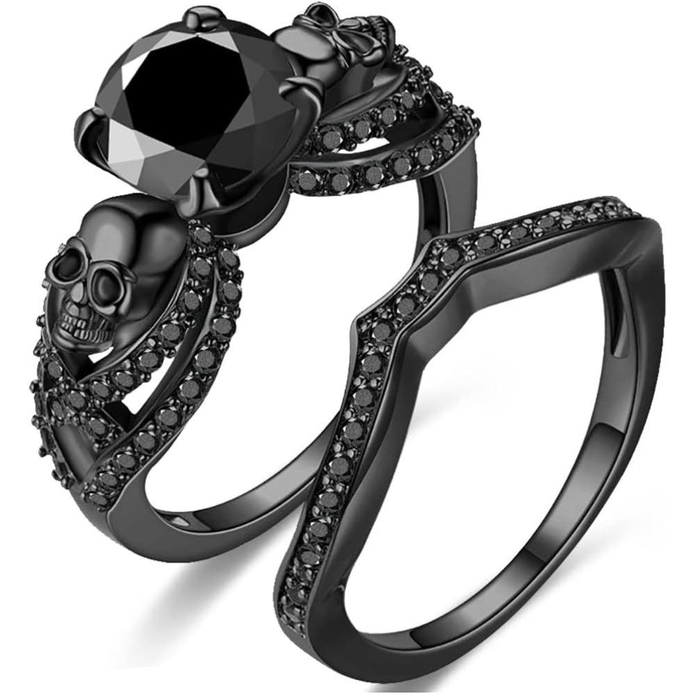 2 шт. Готические черные кольца с черепами, кольцо с красным и фиолетовым кристаллом для женщин, подарки 10 чёрный
2 шт. Готические черные кольца с черепами, кольцо с красным и фиолетовым кристаллом для женщин, подарки 10 чёрный