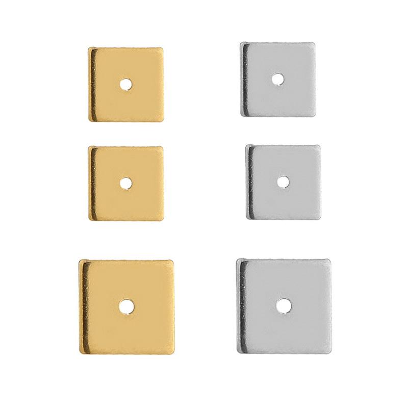 50шт нержавеющая сталь квадрат плоская распорка бусины золото 6 мм 8 мм свободные бусины для ювелирных изделий изготовление diy расходные материалы отверстие 1,2 мм 
50шт нержавеющая сталь квадрат плоская распорка бусины золото 6 мм 8 мм свободные бусины для ювелирных изделий изготовление diy расходные материалы отверстие 1,2 мм