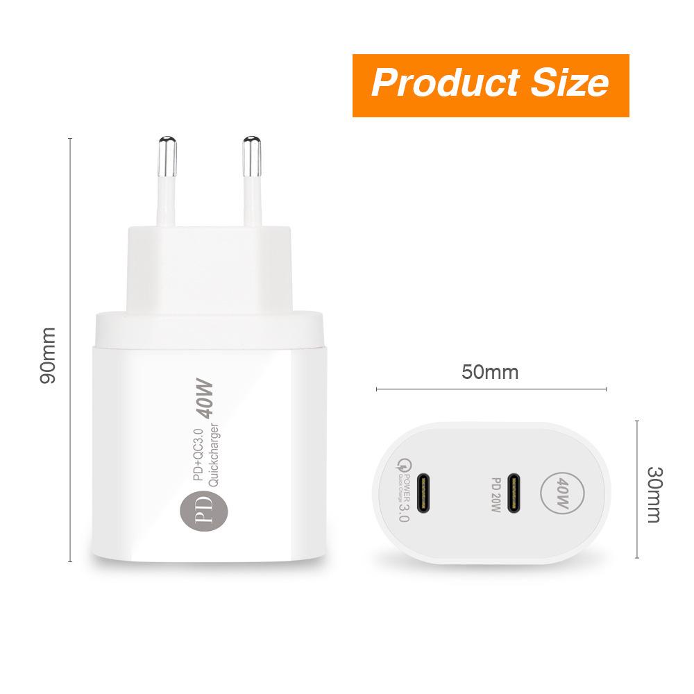 Dual PD 40W Fast Charger Type-C for Apple 12 - Hong Kong Version 40W-US White
Dual PD 40W Fast Charger Type-C for Apple 12 - Hong Kong Version 40W-US White