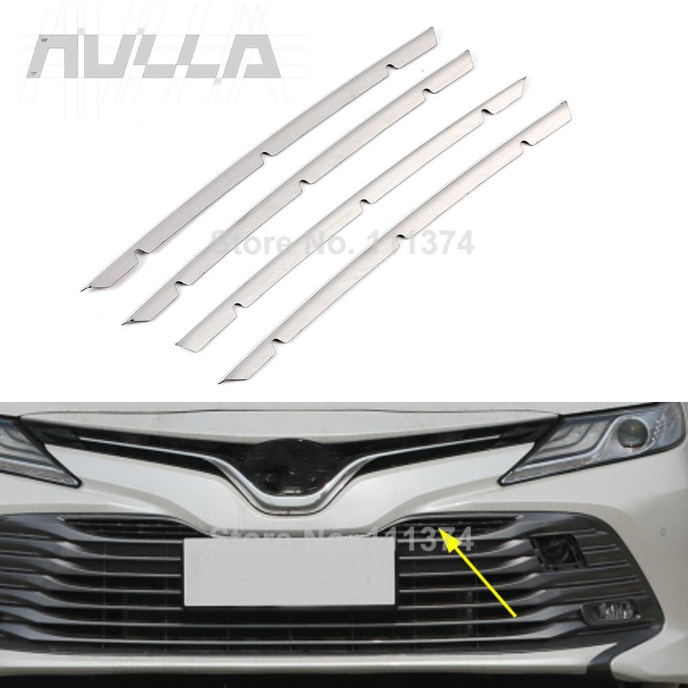 Хромированная нержавеющая сталь для Toyota Camry 2018, передняя решетка, отделка, внешние детали, украшение для стайлинга автомобиля
Хромированная нержавеющая сталь для Toyota Camry 2018, передняя решетка, отделка, внешние детали, украшение для стайлинга автомобиля