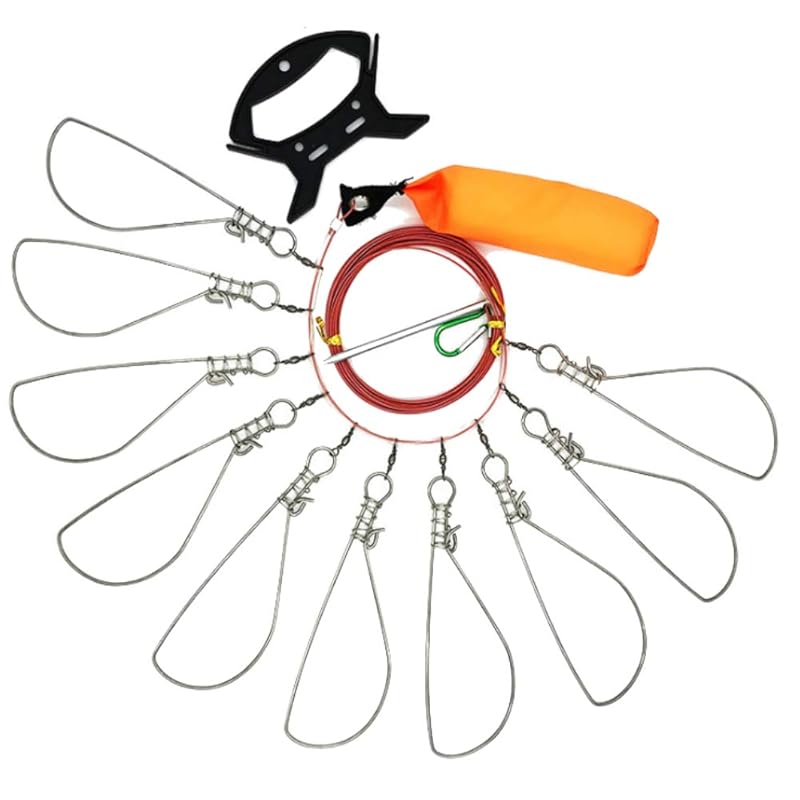 TKY stringer with float stringer fishing fish fresh 10 one-touch hooks stainless steel
TKY stringer with float stringer fishing fish fresh 10 one-touch hooks stainless steel