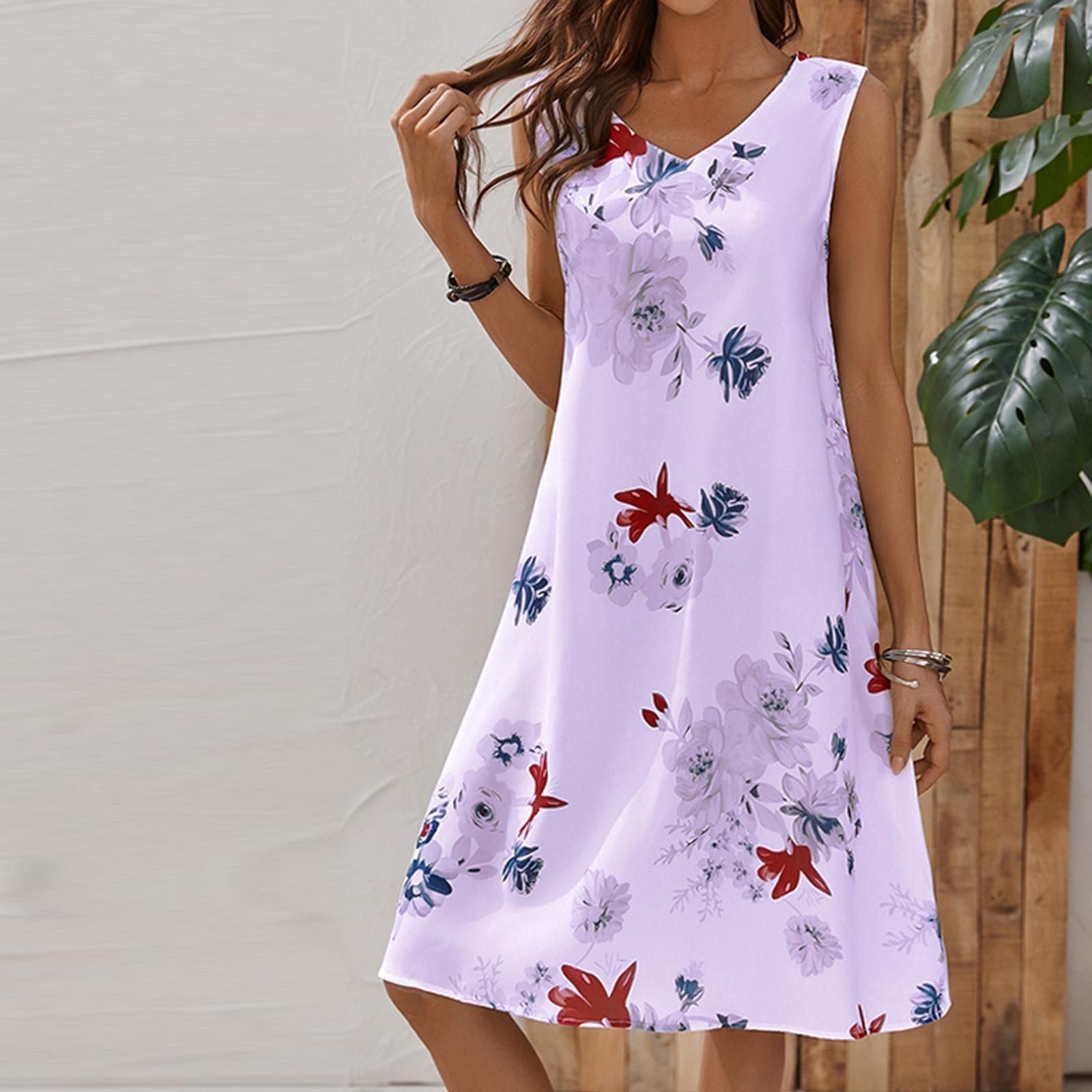 Модное женское повседневное свободное платье без рукавов с v-образным вырезом и принтом средней длины XXL фиолетовый
Модное женское повседневное свободное платье без рукавов с v-образным вырезом и принтом средней длины XXL фиолетовый