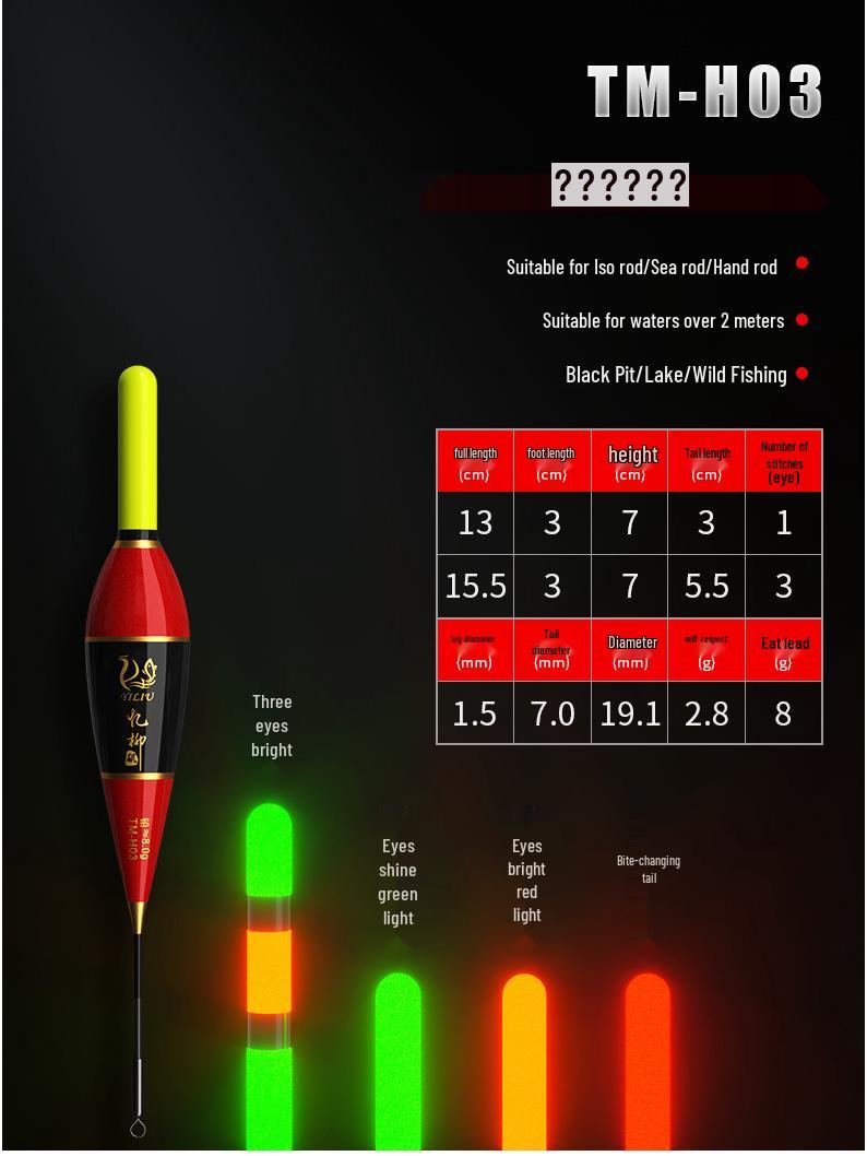 Luminous Electronic Rock Fishing Float for Long Casts Single Red Light
Luminous Electronic Rock Fishing Float for Long Casts Single Red Light