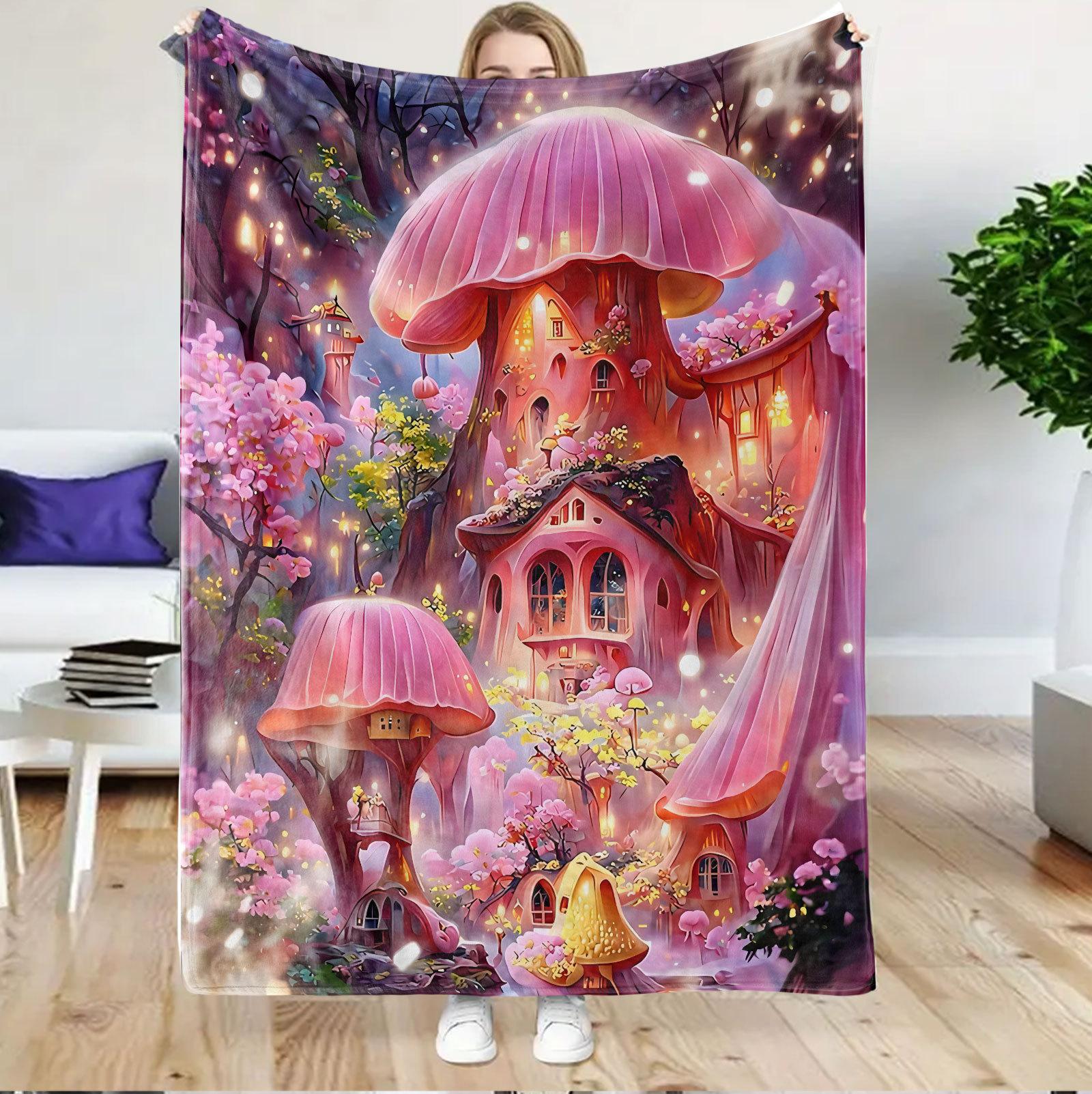 GUOYU Blanket Pink Dreamy Mushroom House Cozy Fluffy Flannel Blanket for Home Living Sofa Chair Room Bedroom Decor for family Birthday Gift 75x100cm (30x40inch)
GUOYU Blanket Pink Dreamy Mushroom House Cozy Fluffy Flannel Blanket for Home Living Sofa Chair Room Bedroom Decor for family Birthday Gift 75x100cm (30x40inch)