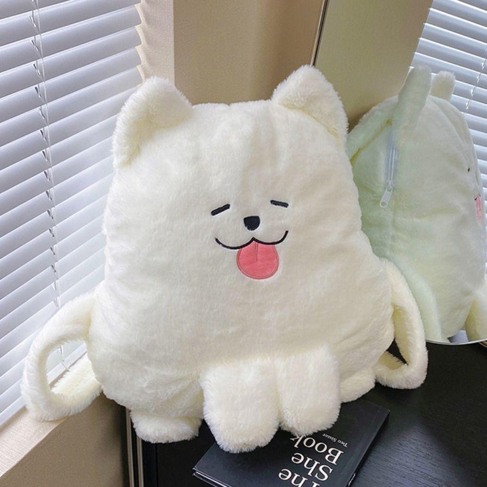 Животное плюшевый щенок рюкзак Kawaii самоедская собака сумка повседневный открытый 
Животное плюшевый щенок рюкзак Kawaii самоедская собака сумка повседневный открытый
