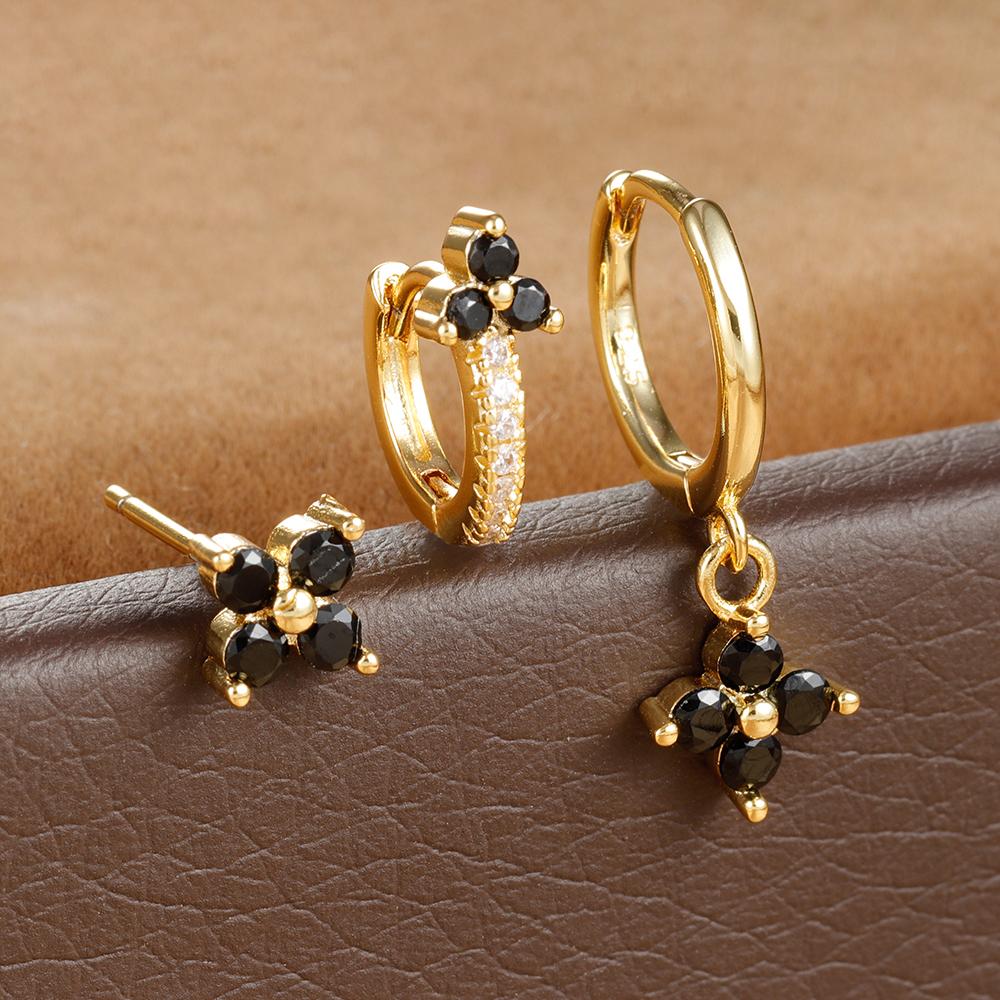 3PCS Stainless Steel Hoop Earrings Set For Women Multicolor Crystal Geometry Zircon Gold Plated Huggie Pendant Piercing Jewelry
3PCS Stainless Steel Hoop Earrings Set For Women Multicolor Crystal Geometry Zircon Gold Plated Huggie Pendant Piercing Jewelry