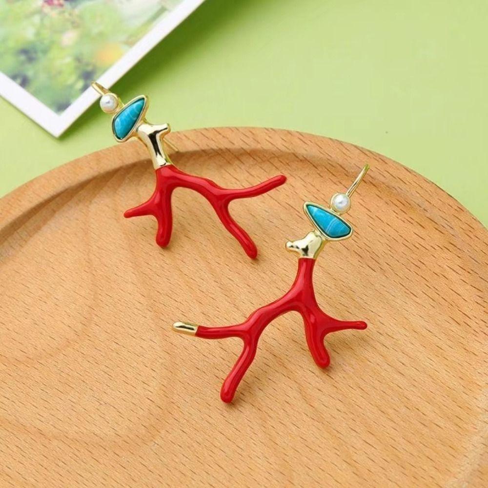 U-Shaped Irregular Colored Earrings Red Coral Geometric Drop Earrings Enamel Glaze Earrings Women червоний
U-Shaped Irregular Colored Earrings Red Coral Geometric Drop Earrings Enamel Glaze Earrings Women червоний