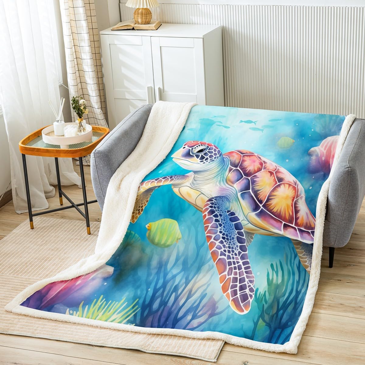 Cartoon Mermaid Fleece Throw Blanket Ocean Coastal Sherpa for Kids Soft Plush Bed Blanket x Inches 100x150cm
Cartoon Mermaid Fleece Throw Blanket Ocean Coastal Sherpa for Kids Soft Plush Bed Blanket x Inches 100x150cm