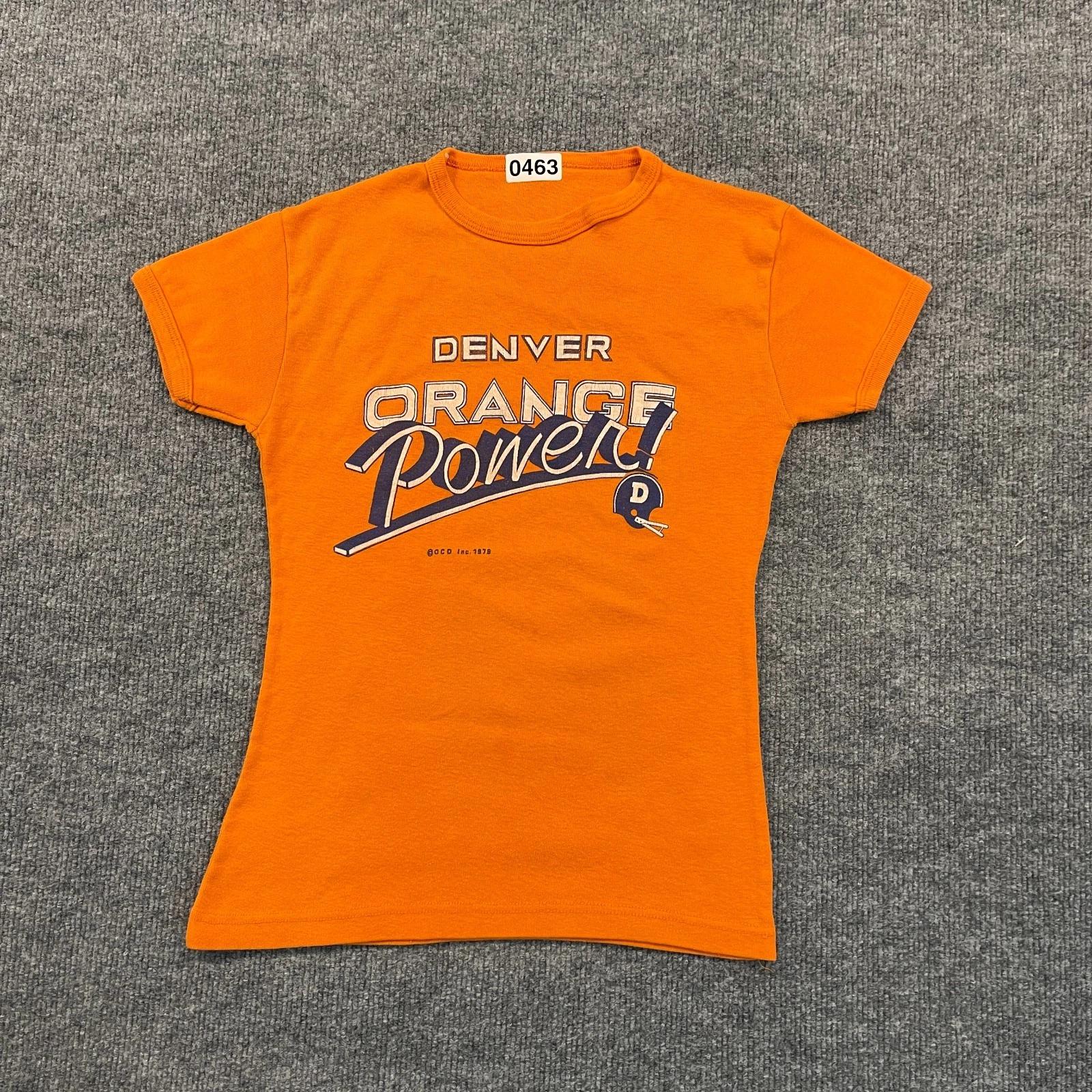 Vintage 1979 Denver Broncos Orange Power Shirt Womens XS 14x21 RARE 4XL
Vintage 1979 Denver Broncos Orange Power Shirt Womens XS 14x21 RARE 4XL